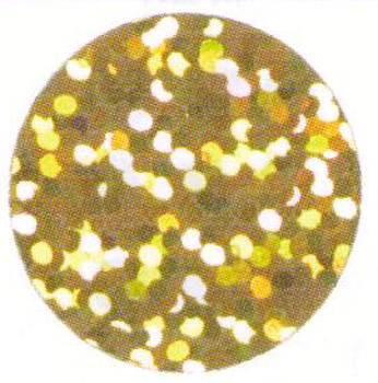 Prismatic Disco Style Gold Circle Confetti, 3/4